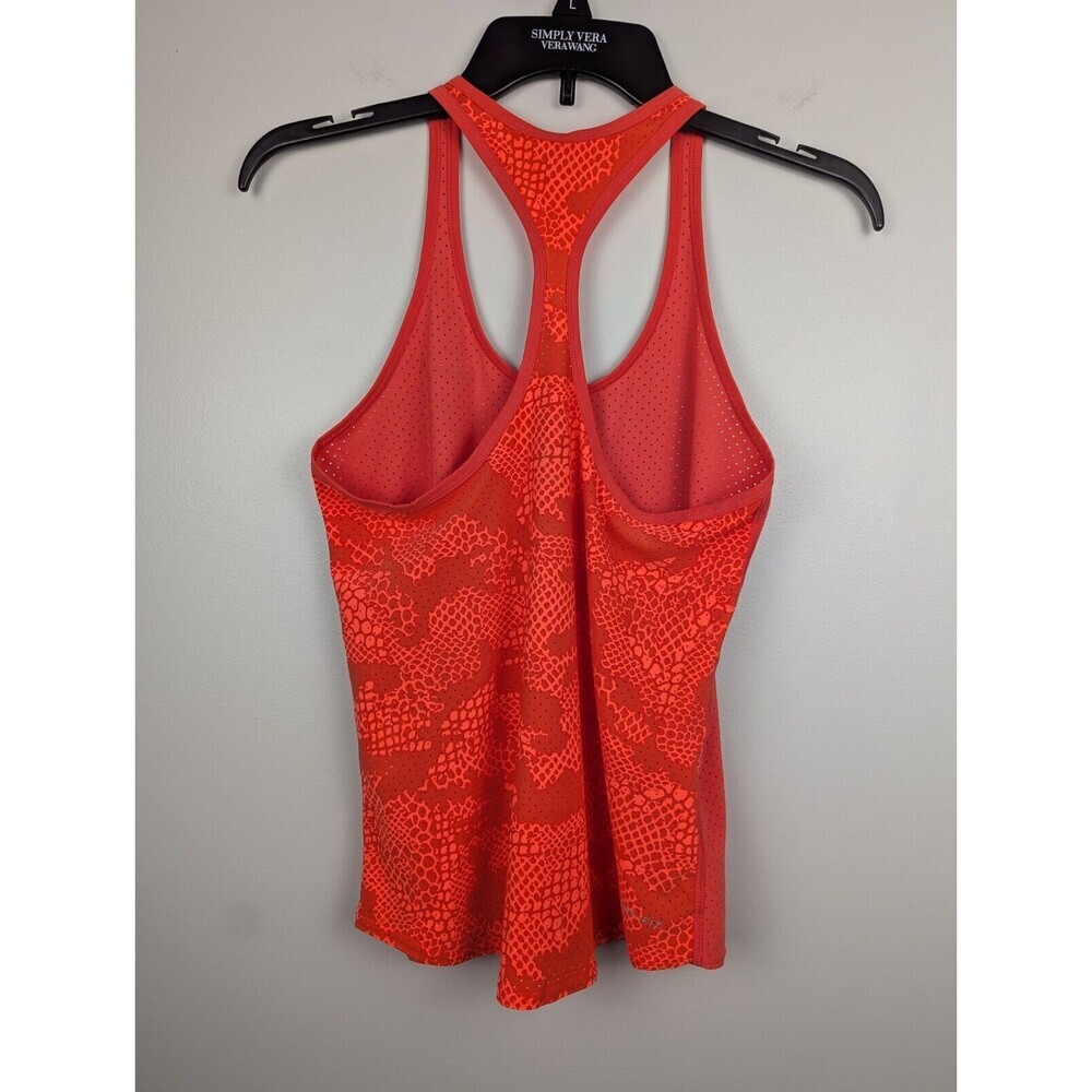 Nike Dri-Fit Women's Slam Printed Breathe Tennis Tank Top XS Perforated Orange - Picture 8 of 10